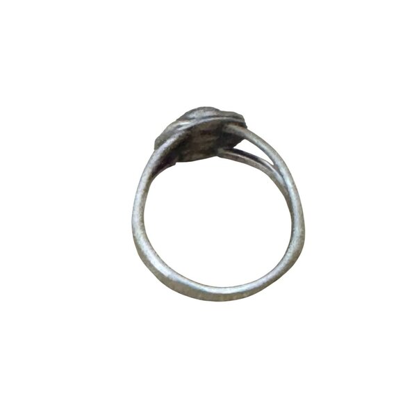 Cats Eye Carnelian Agate Sterling Silver Ring Size 6.5 Vintage Split Band Elegan - Picture 5 of 6